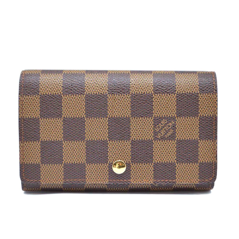 LOUIS VUITTON Portemonnaie Billet Tresor Damier Ebene Brown